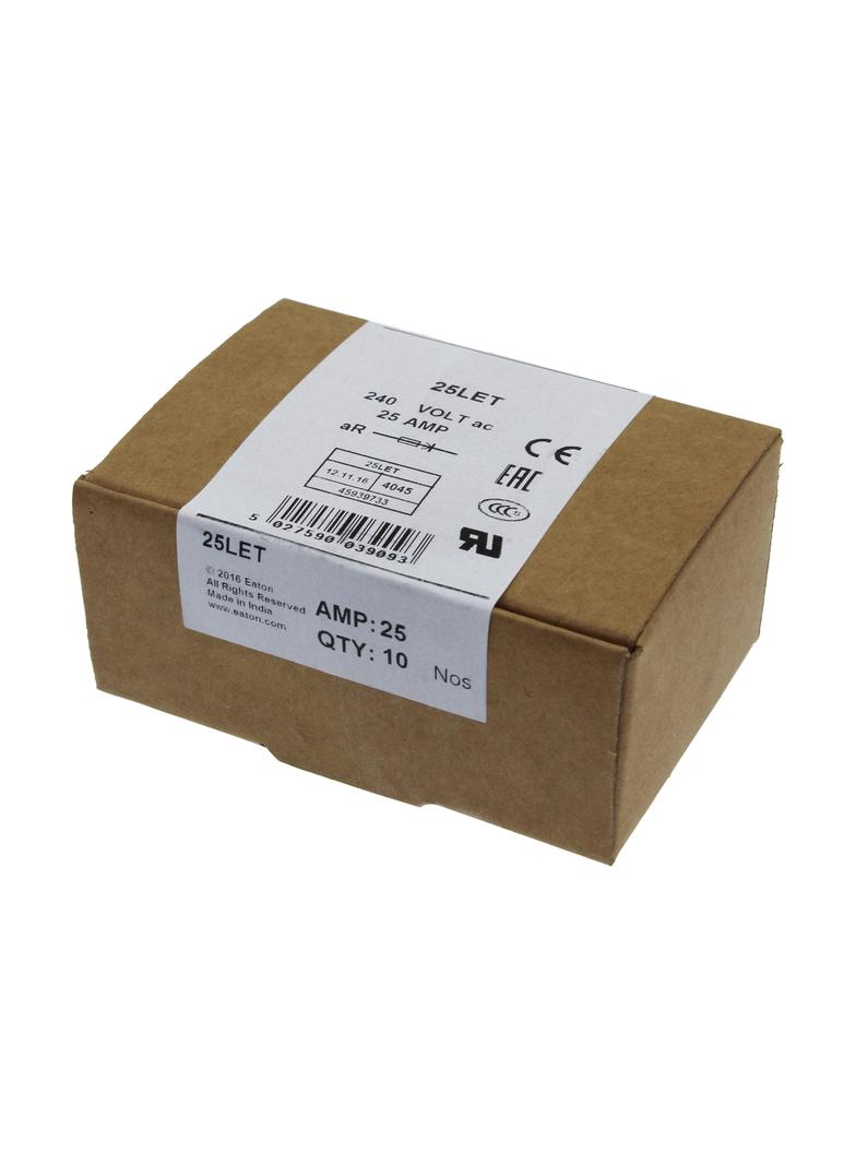 25AMP 280V AC BS88 HIGH SPEED FUSE Wkładka szybka 25A AC 240V DC 150V BS88 18x56 mm aR B 25LET EATON