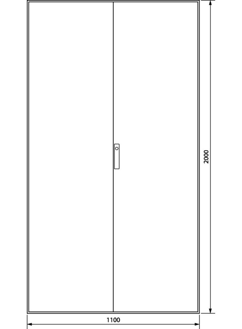 univers Obudowa stojąca IP41 kl.I 1100x2000x600mm RAL7035 FG24XE HAGER