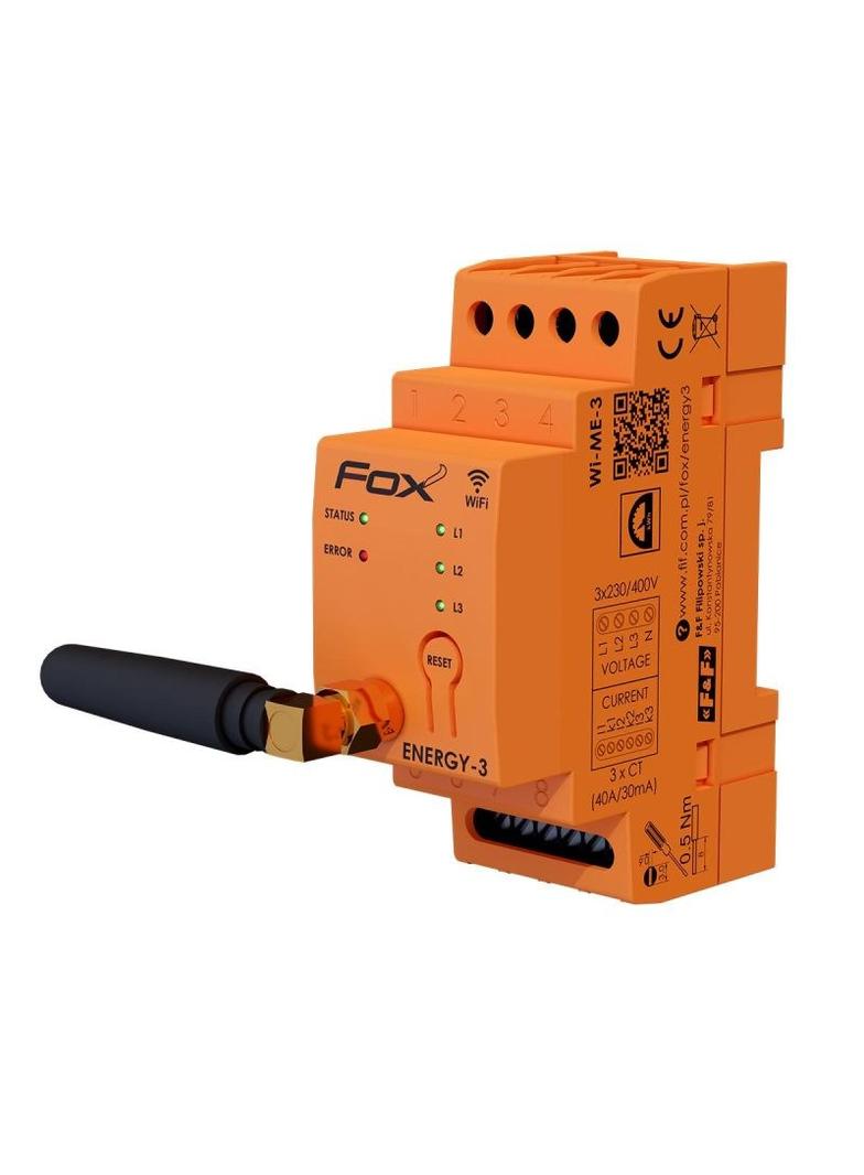 Monitor energii elektrycznej WI-FI 3F+N,FOX ENERGY 3 WI-MEF3 400A WI-MEF-3-400 F&F