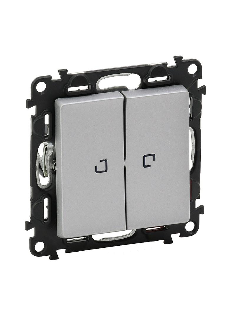 VALENA LIFE ŁĄCZNIK ŚWIECZNIKOWY PODŚWIETLANY ALUMINIUM 250 V~, Legrand