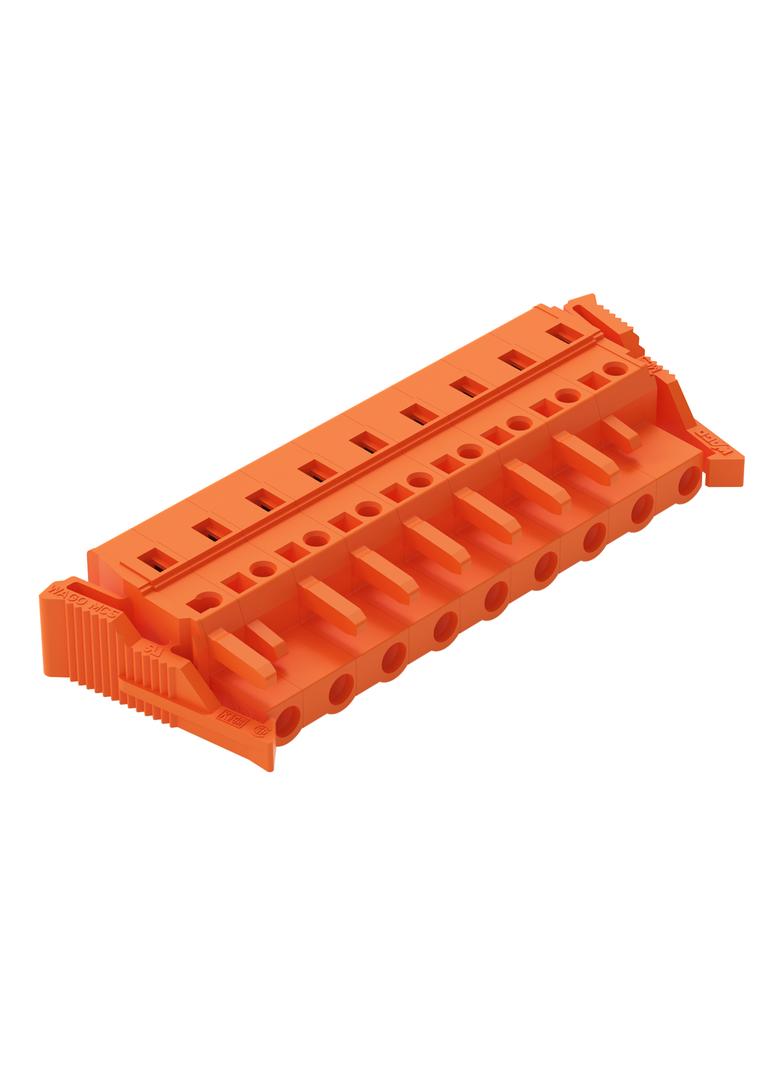 MCS-MIDI Classic gniazdo 9-bieg. pomarańczowe raster 7,62 mm /25szt./ WAGO
