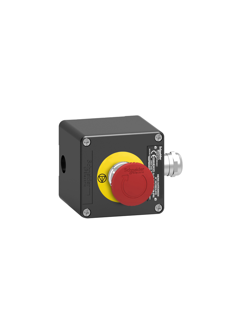 Harmony XAW Stacja kontrolna XAWF metalowa 1 NC + 1 NC czerwona Emergency Stop