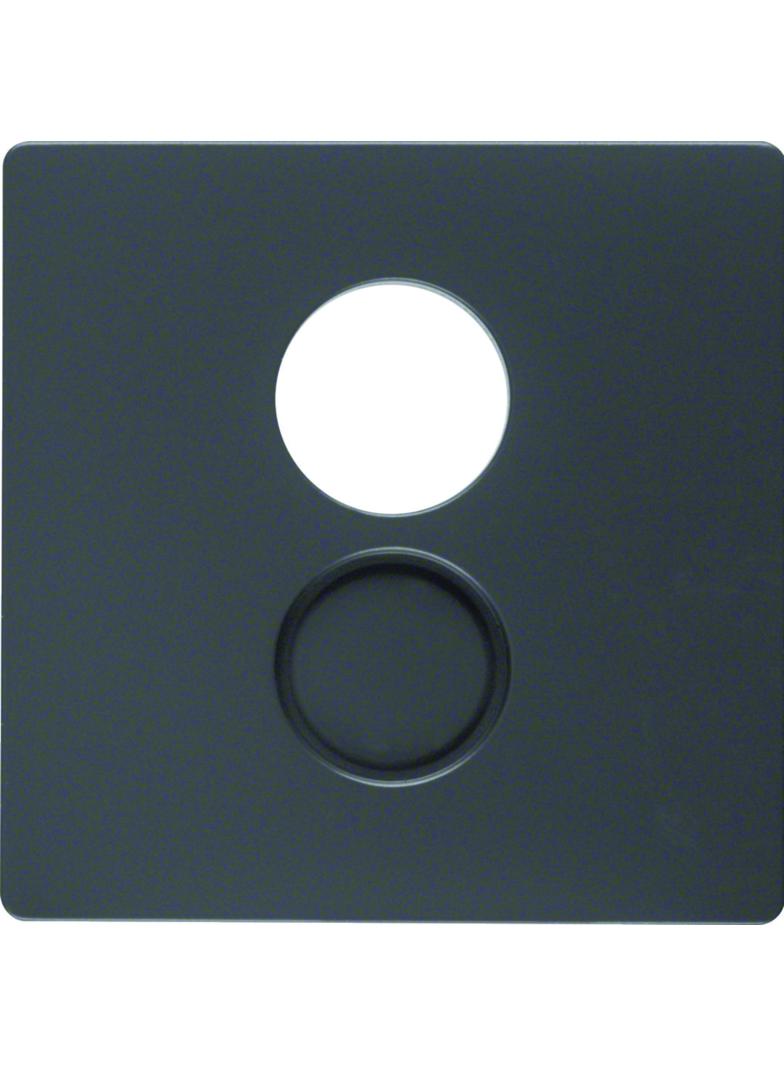 BERKER Q.x Płytka czołowa do gniazda głosnikowego i przyłączy miniaturowych antracyt aksamit lakiero