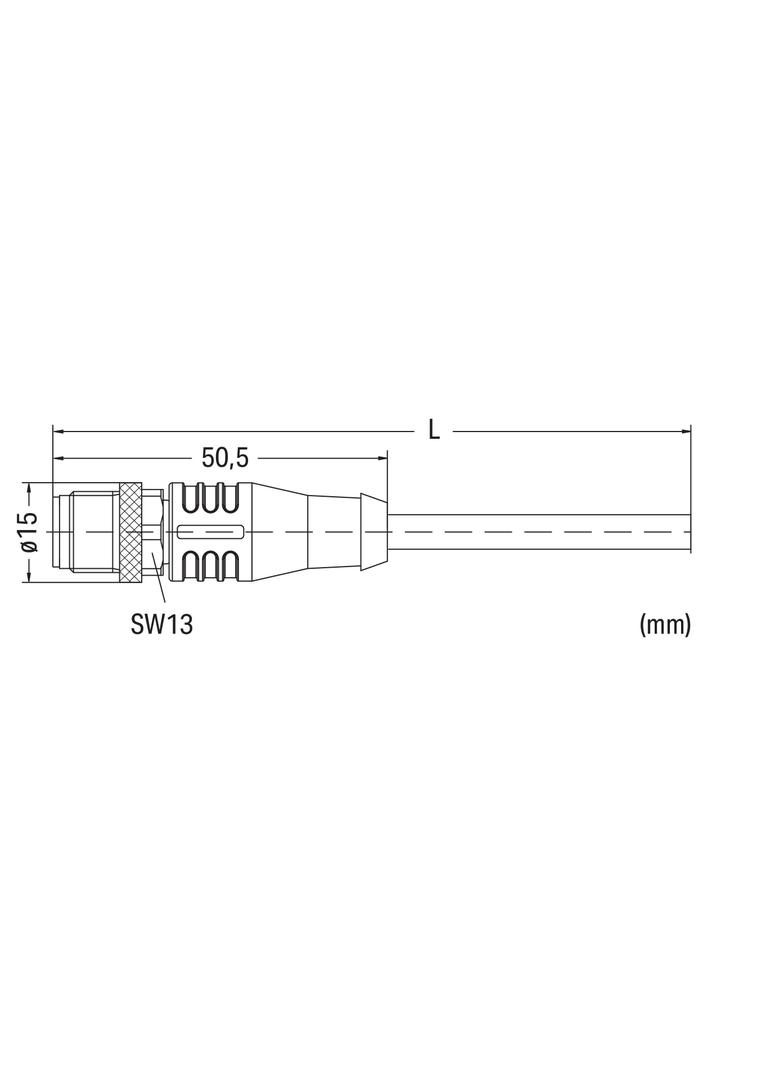 przewód ETHERNET wtyczka prosta M12/wolny koniec 5m WAGO