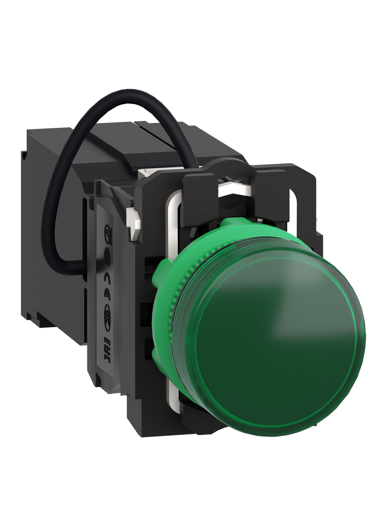 Harmony XB5 Lampka sygnalizacyjna zielona LED 400V plastikowa typowa XB5AV5B3 Schneider