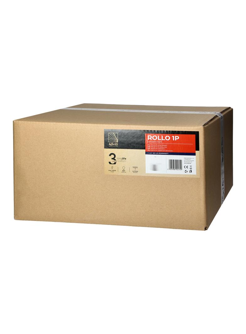 Rollo 1P E27, lampa wisząca, max. 60W, biała AD-LD-6339WE27T ORNO