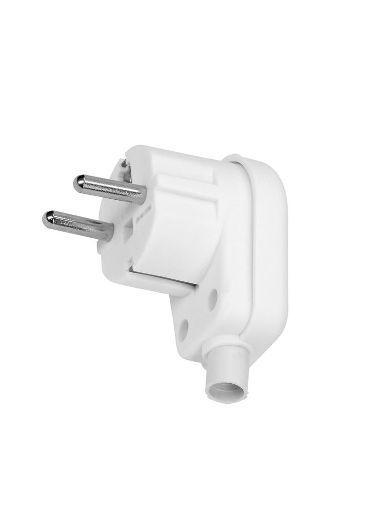 Wtyczka kątowa Uni-schuko rozbieralna biała OR-AE-13182 ORNO