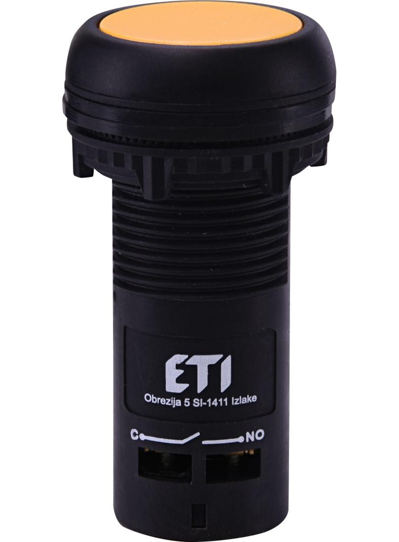 ECF-10-Y - Przycisk kompaktowy z guzikiem krytym, 1NO, Żółty