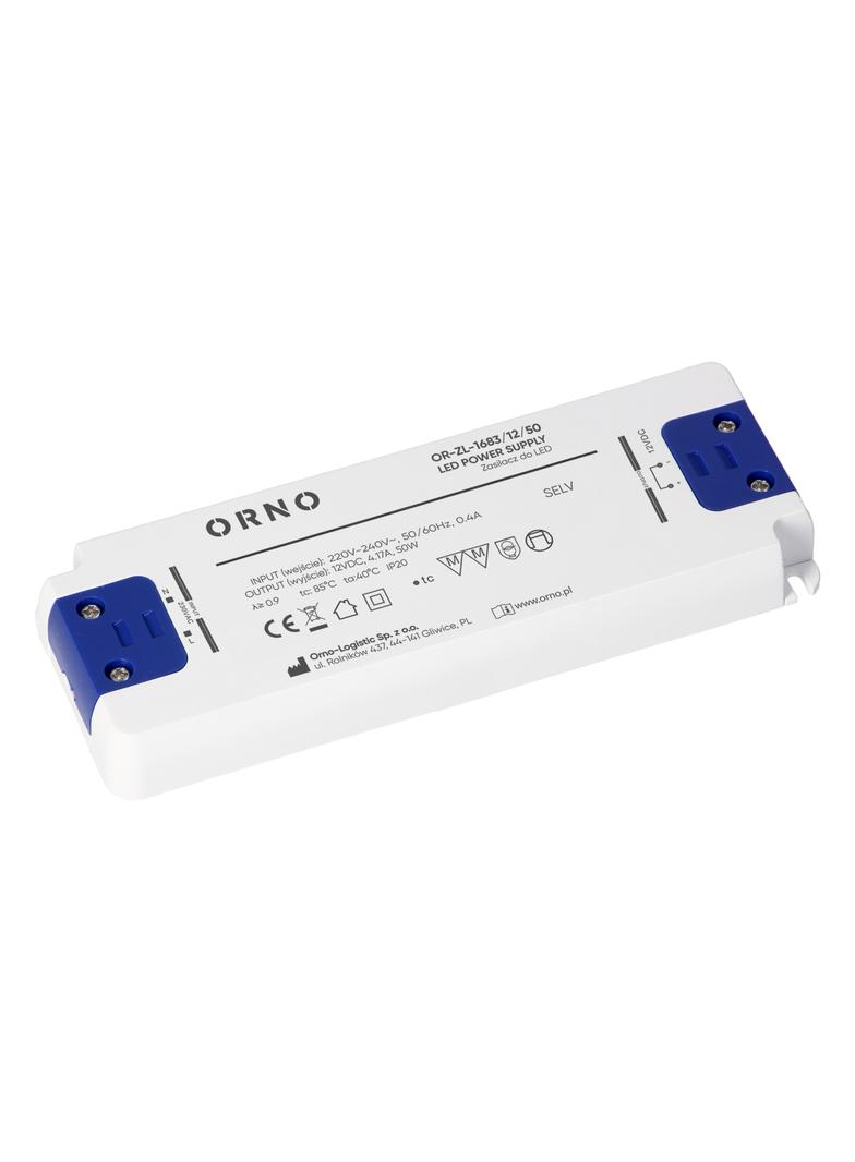 Zasilacz LED płaski, 12V DC, 50W, IP20