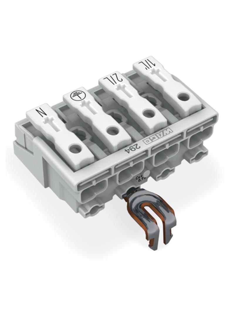 złączka zasilająca 4-biegunowa bez stopek ze stykiem PE