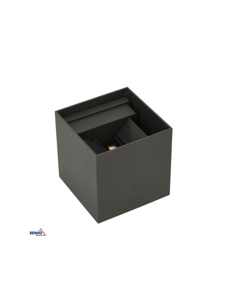 OPRAWA ELEWACYJNA VALIT 12W 4000K 1100LM IP65 100X100X100 KWADRATOWA GRAFIT