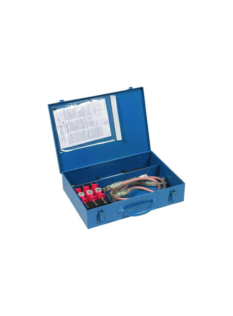 Kompletny uziemiacz z kufrem z blachy stalowej, zestaw II, TI