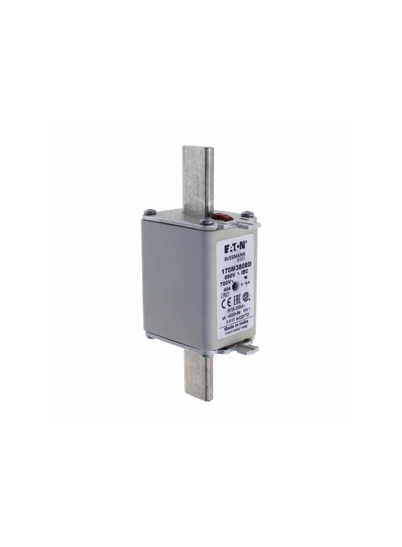 FUSE 40A 690V aR DIN 1 HSDNH Wkładka szybka 40A 690V aR DIN 1 podwójny wskaźnik 170M3808D EATON