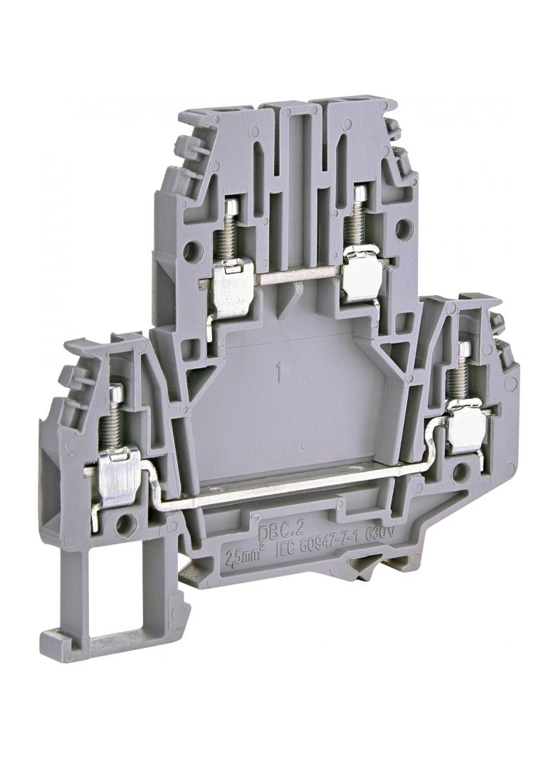 ESC2-DBC.2 Złączka gwintowa 2-piętrowa 2,5 mm2 (szara)