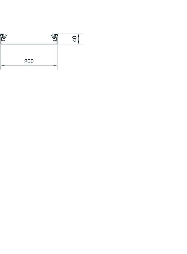 tehalit.AK Podstawa kanału napodł 2-str skos pokrywy 200x40mm stal AKU2000402 HAGER