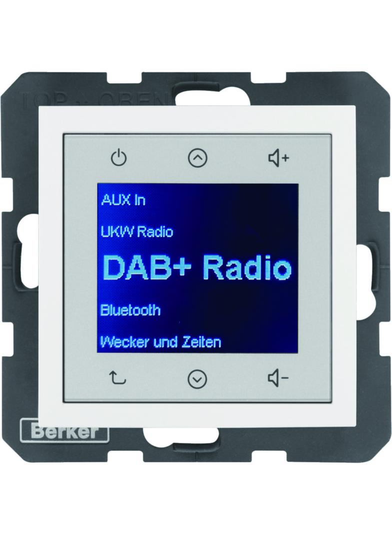 Berker B.Kwadrat/B.3/B.7 B.x Radio Touch podtynkowe DAB+ biały połysk  29848989 HAGER