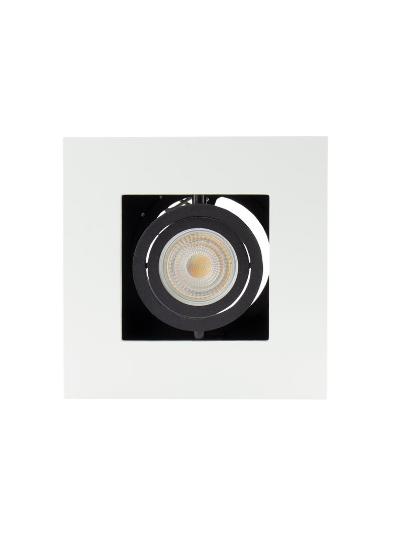 MIRORA GU10 NATYNKOWA GU10 250V IP20 145X145X85mm BIAŁY CZARNY kwadratowa ruchoma