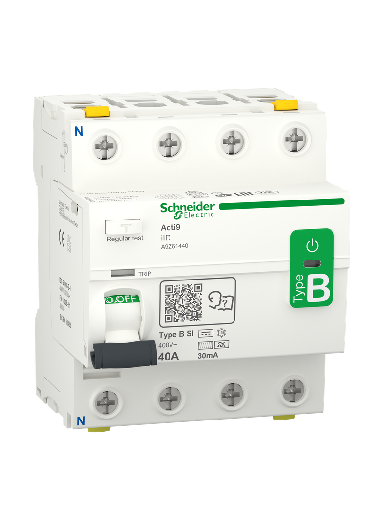 Wyłącznik różnicowoprądowy Acti9 iID-40-4-30-B-SI 40A 4-biegunowy 30mA typ B-SI