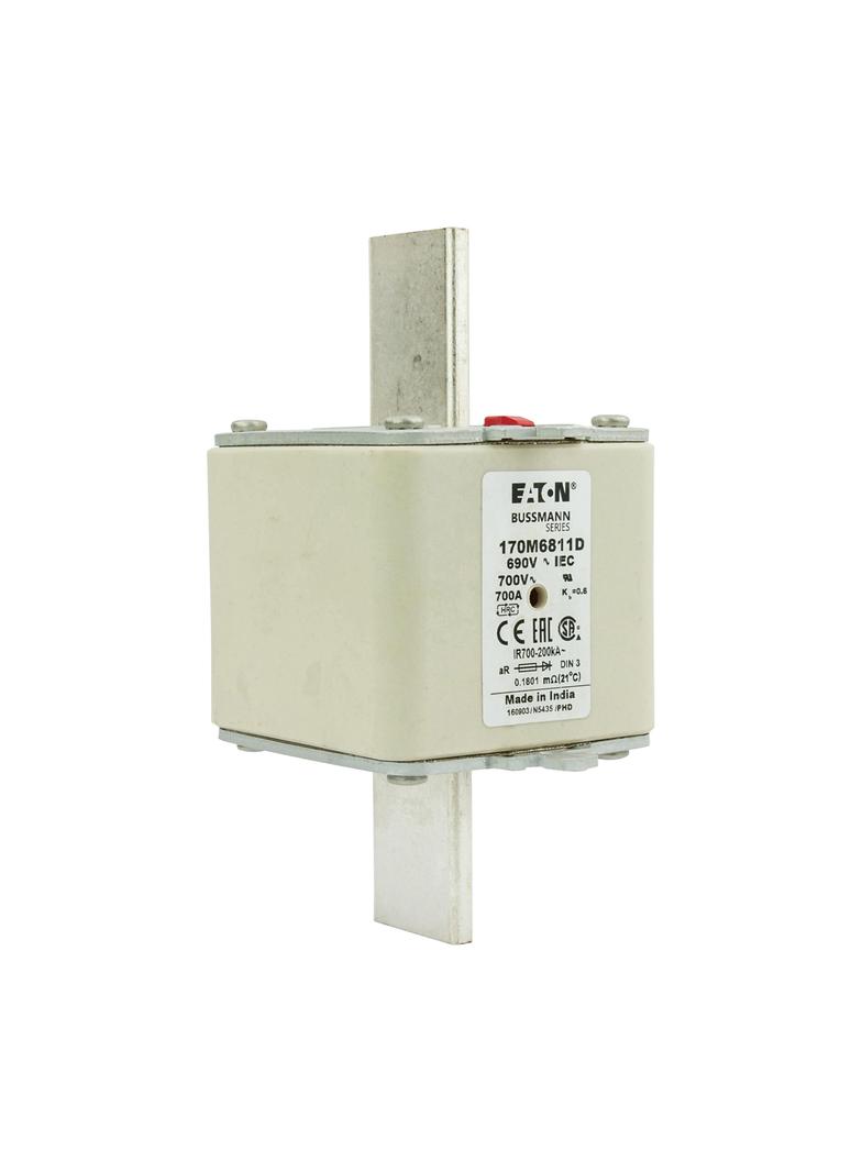700A 690V aR DIN 3 HSDNH FUSE Wkładka szybka 700A AC 690 V DIN 3 aR DIN IEC podwójny wskaźni 170M681