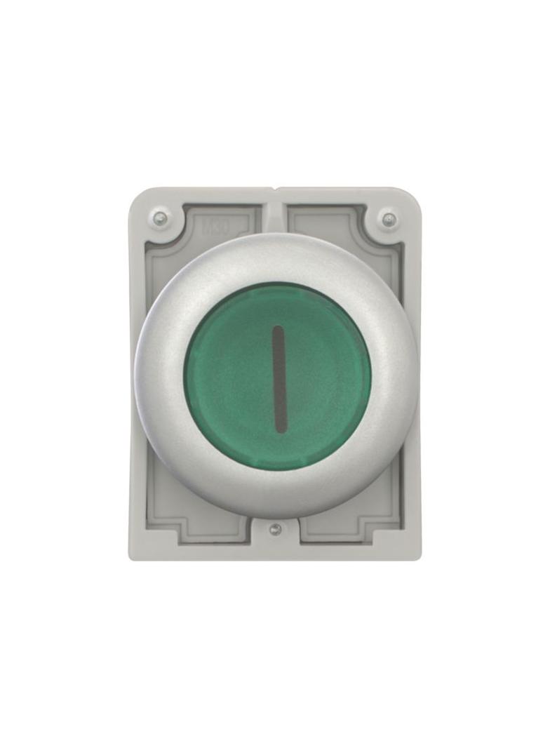 M30C-FDL-G-X1 Przycisk podświetlany 30mm płaski zielony I z samopowrotem 182957 EATON