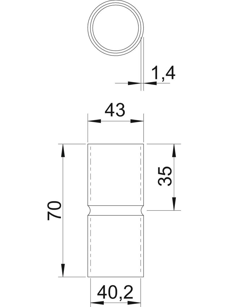 SV40 W ALU, Mufa rurowa alu