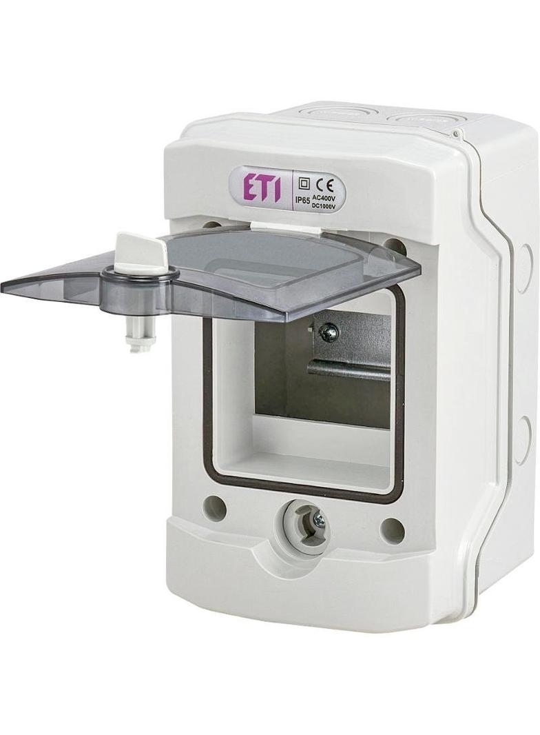 Rozdzielnica natynkowa 1x4 IP65 drzwi transparentne ECH-4G 001101060 ETI