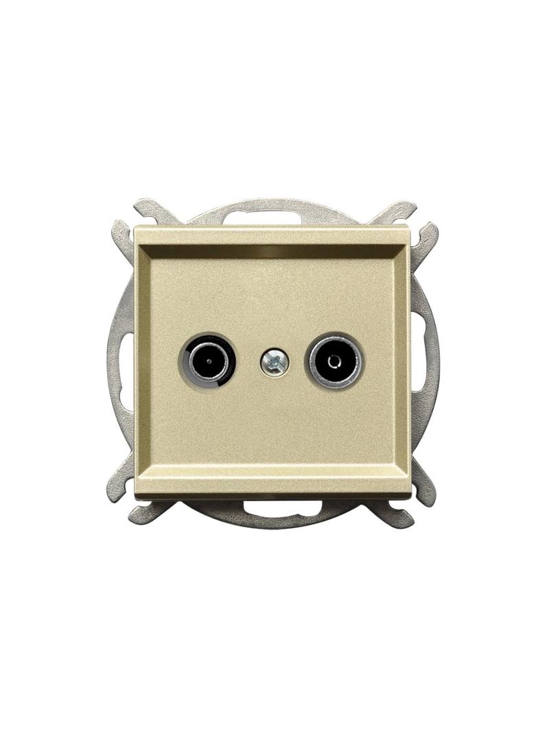 SONATA Gniazdo RTV przelotowe 14-dB - kolor szampański złoty