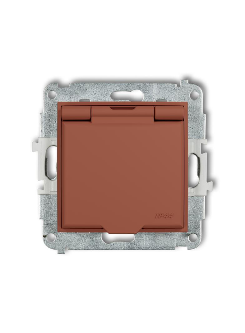 ICON Gniazdo hermetyczne z uziemieniem terakota 63IGPB-1zp KARLIK