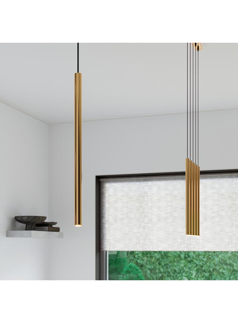 Sollux Lampa wisząca PASTELO 5P złota SL.1174