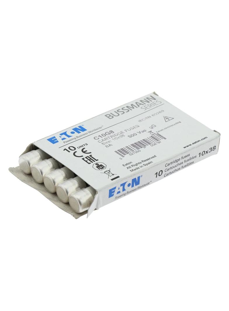 CYLINDRICAL FUSE 10 x 38 8A GG 500V AC Wkładka cylindryczna 10 x 38mm 8A GG 500V AC C10G8 EATON