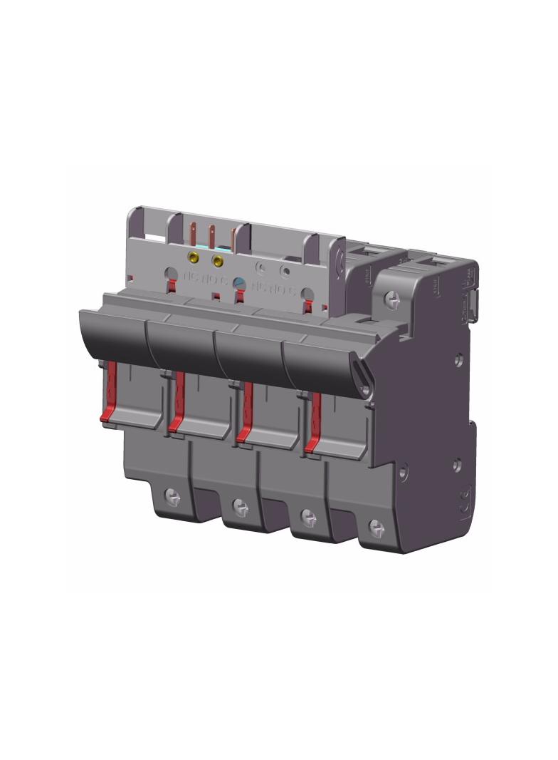 CH143DNMSU-F Podstawa wkł. cyl. 14x51 3p+1N 50A 690VAC mikroprzekaźnik CH143DNMSU-F EATON