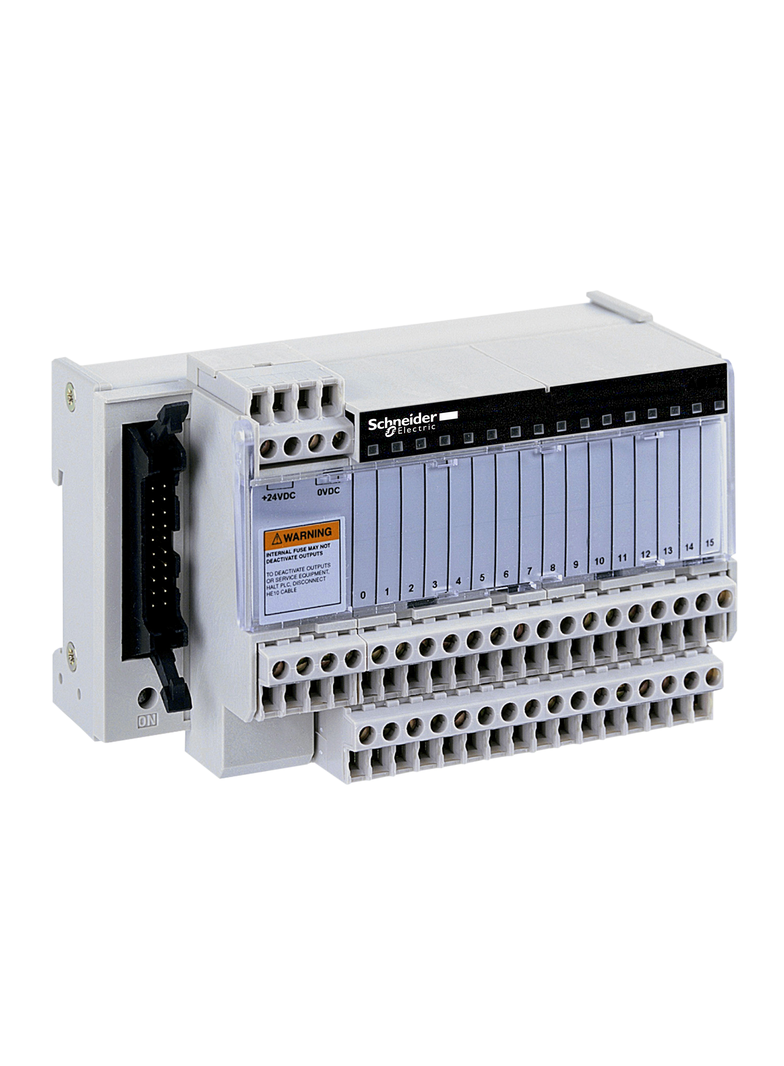 Modicon ABE7, miniaturowa podbaza, dyskretne pasywne we/wy, 16 wejść typu 2, Led