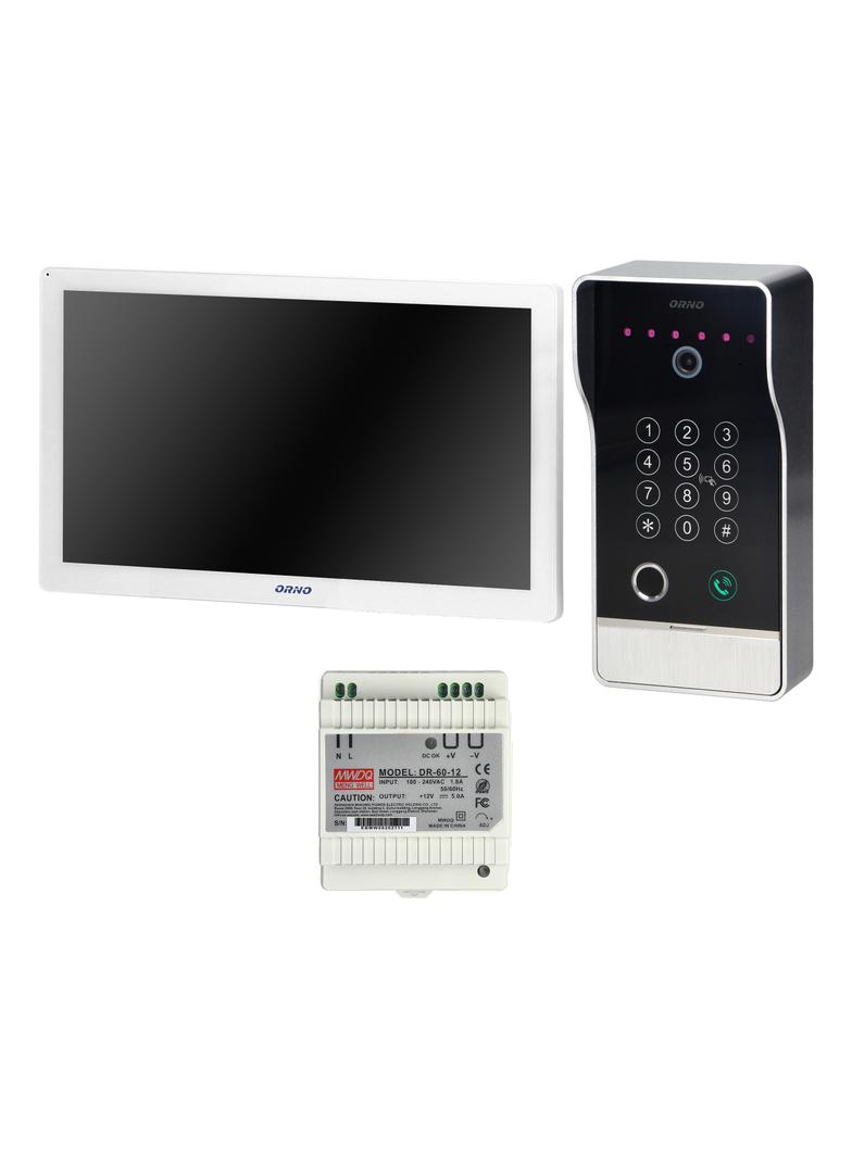 Zestaw wideodomofonowy, bezsłuchawkowy, monitor 10 LCD, menu OSD, WI-FI + APP na telefon, z gniazde OR-VID-MO-1076/W/S ORNO
