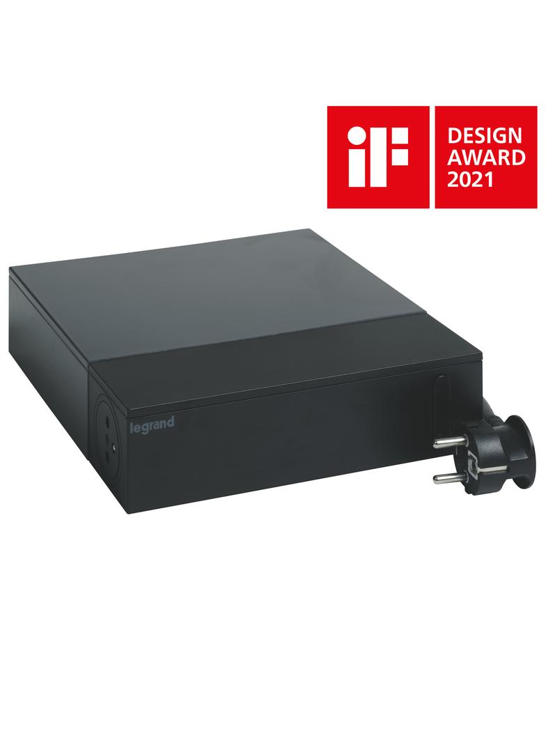 PRZEDŁUŻACZ DO KĄCIKA TV, 4X2P+Z + 4X2P, Z OGRANICZNIKIEM PRZEPIĘĆ, Z PRZEWODEM 2.0 METRA 3X1.5 MM2