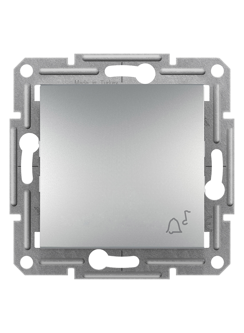 Asfora, przycisk dzwonek, bez ramki, aluminium