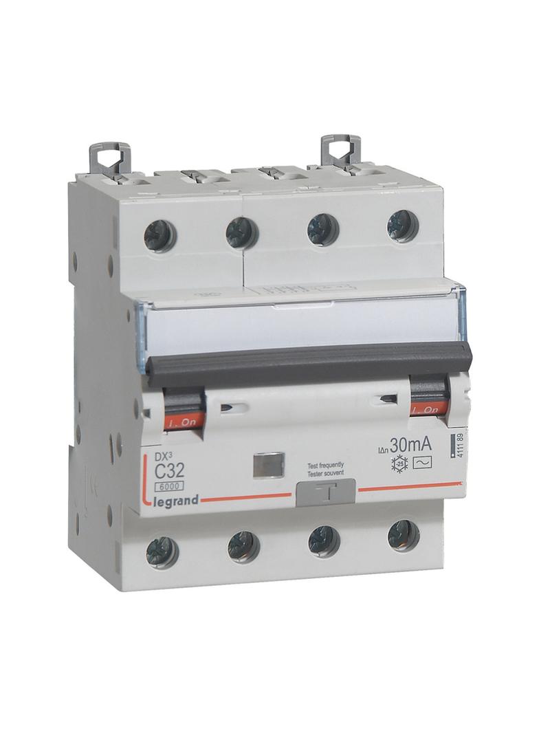 Wyłącznik Różnicowo-Nadprądowy 4P 32A C 0,03A Typ AC P314 DX3 411189 LEGRAND