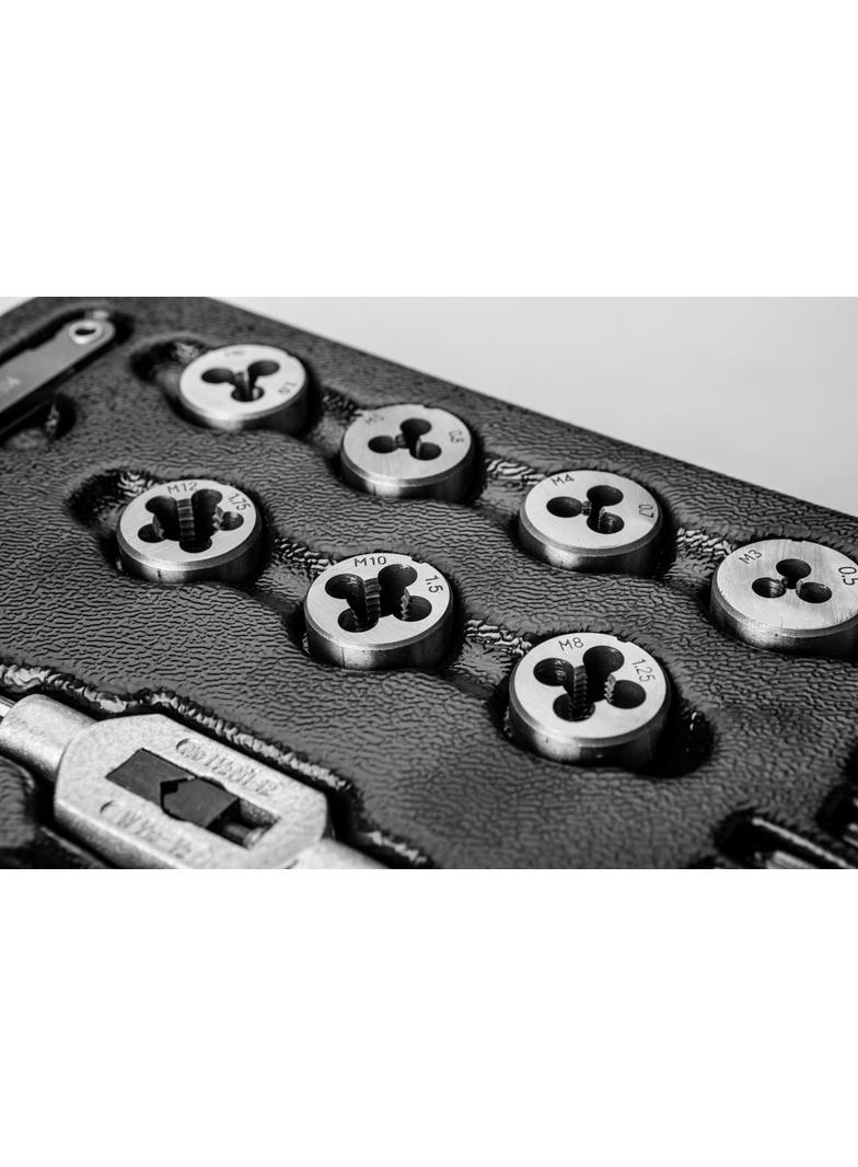 Narzynki i gwintowniki, zestaw 31 szt., wkładka