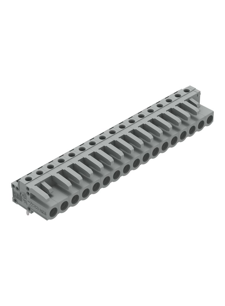MCS-MIDI Classic gniazdo kątowe 17-bieg. szare raster 5 mm /25szt./ WAGO