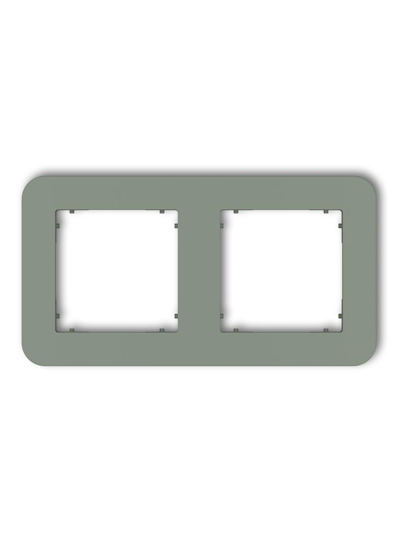 MINI Ramka uniwersalna podwójna zaokrąglona z tworzywa szałwiowy