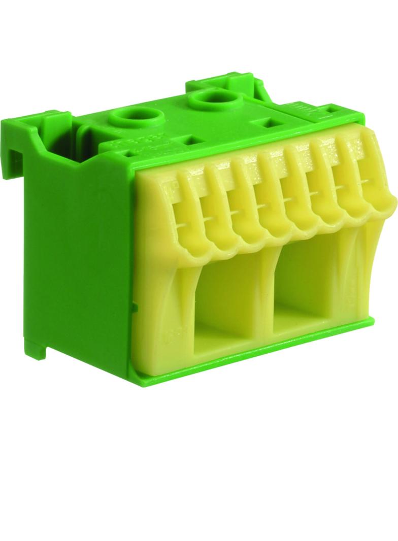 QuickConnect Blok samozacisków ochronny zielony 2x16+8x4mm2 szer. 45mm KN10E HAGER