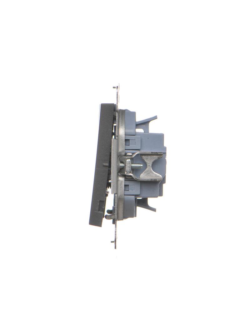 Simon 55 Przycisk zwierny potrójny szybkozłączka Grafitowy mat