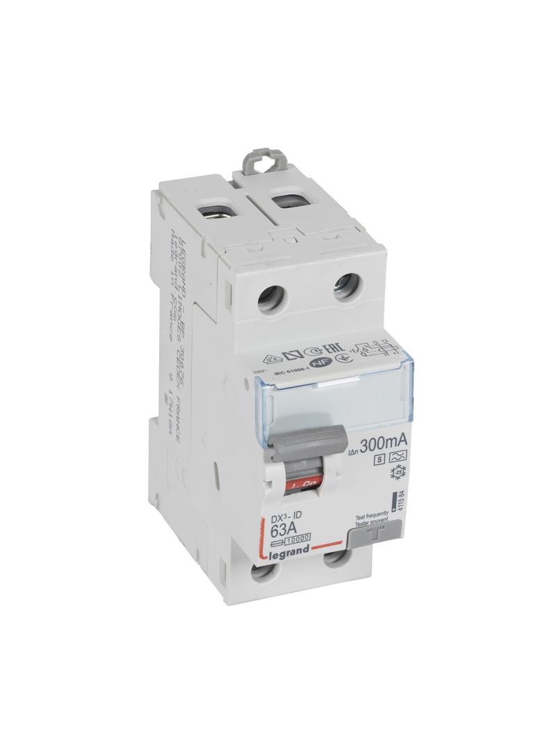 Wyłącznik Różnicowoprądowy P 302 2P 63A 300Ma Typ A-S DX3 411584 LEGRAND