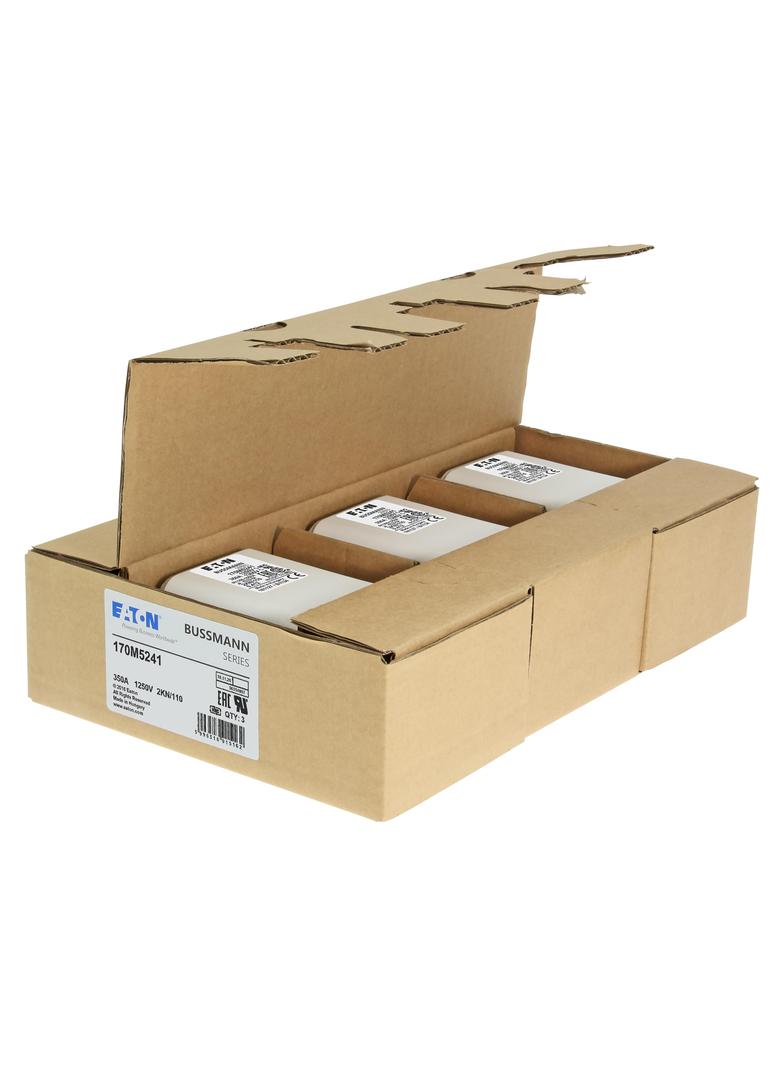 FUSE 350A 1250V 2KN/110 AR CU Wkładka szybka 350A AC 1250V rozmiar 2 61x77x138 mm aR DIN I 170M5241