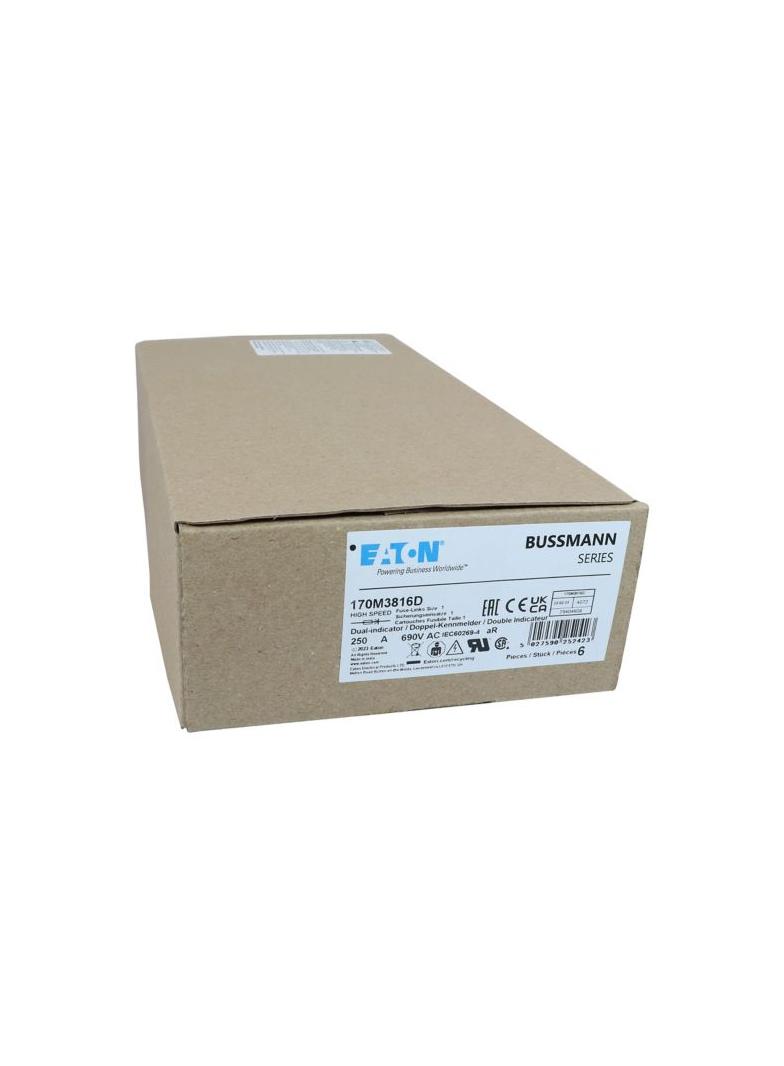 FUSE 250A 690V aR DIN 1 HSDNH Wkładka szybka 250A 690V aR DIN 1 podwójny wskaźnik 170M3816D EATON