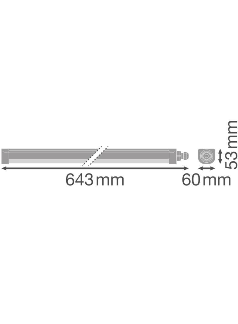 Oprawa hermetyczna DAMP PROOF COMP 600 V 16W 840 IP66 LEDVANCE