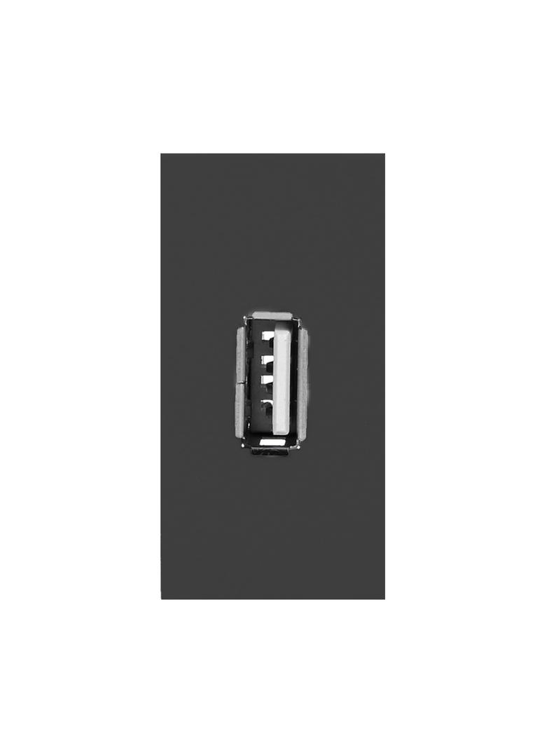NOEN USB data gniazdo modułowe 22,5x45mm USB data 2.0 czarne OR-GM-9010/B/USBDATA ORNO