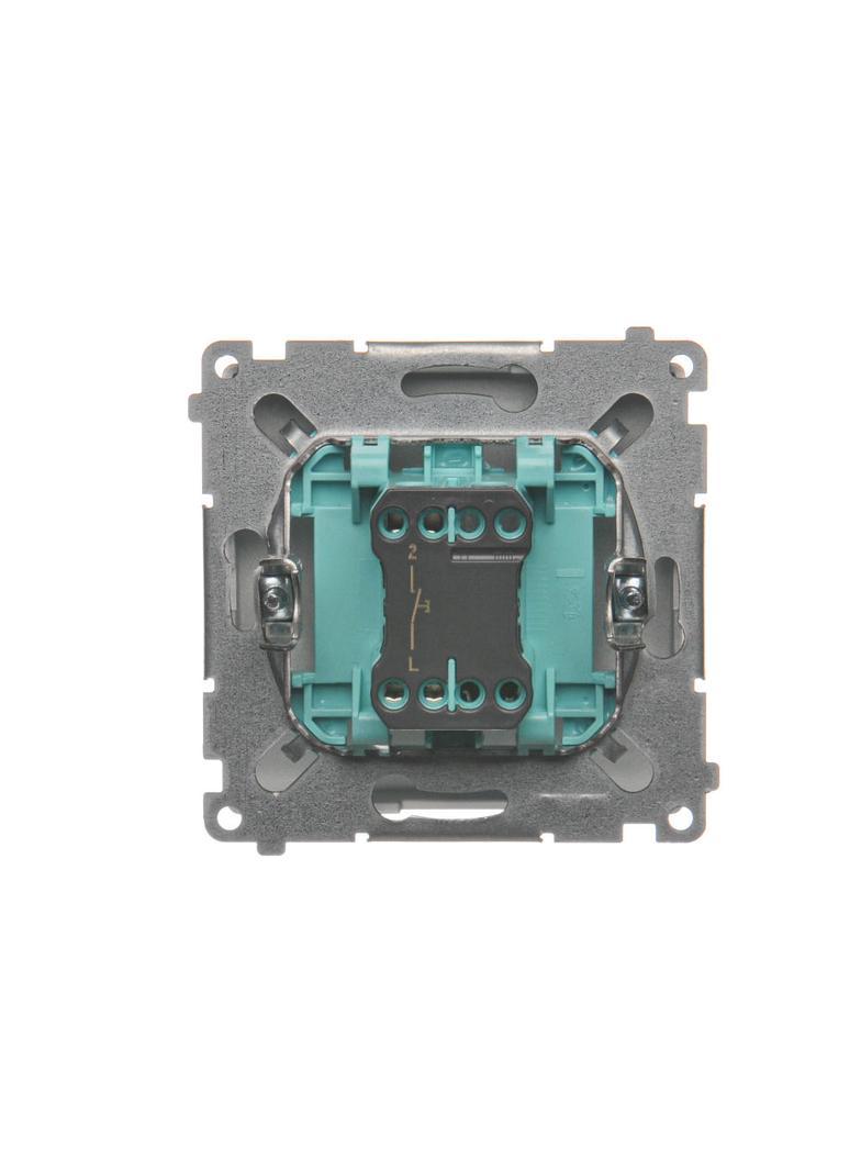 Simon Basic Przycisk dzwonek 16A 250V zaciski śrubowe srebrny mat BMD1A.01/43 KONTAKT