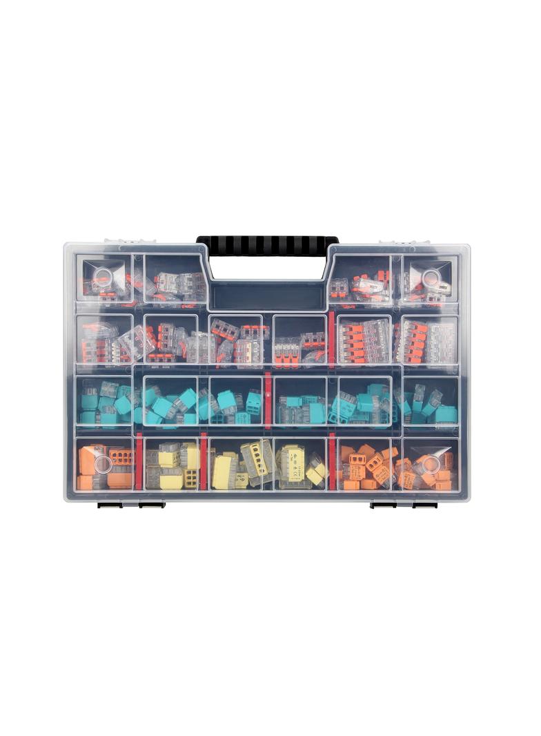 Zestaw złączek instalacyjnych HOUSE PREMIUM 151 sztuk. Wciskane: 25x 2-przew. 25x 3-przew. 20x 4-pr