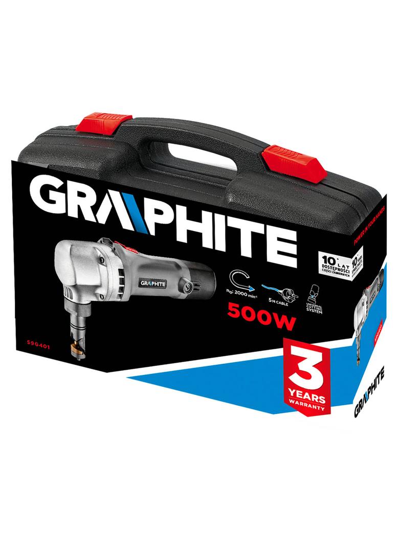 Nożyce do blachy 500W, walizka