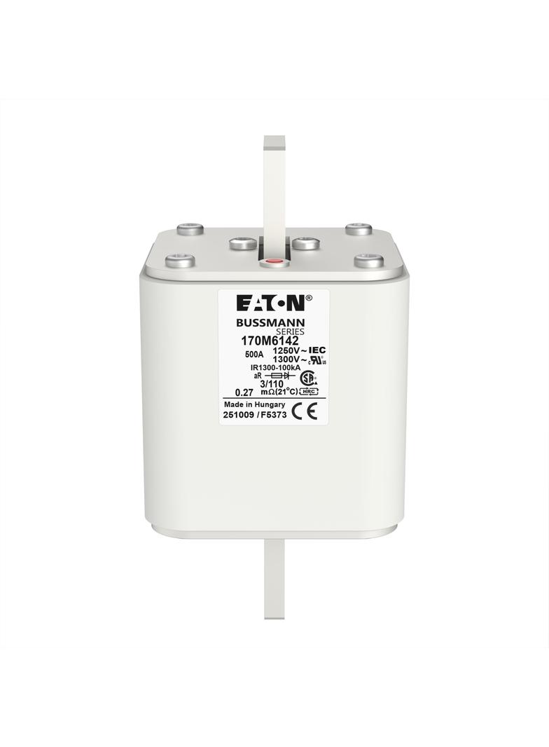 500A 1250V 3/110 aR INDICATOR FUSE Wkładka szybka 500A AC 1250V rozmiar 3 76x90x139 mm aR D 170M6142